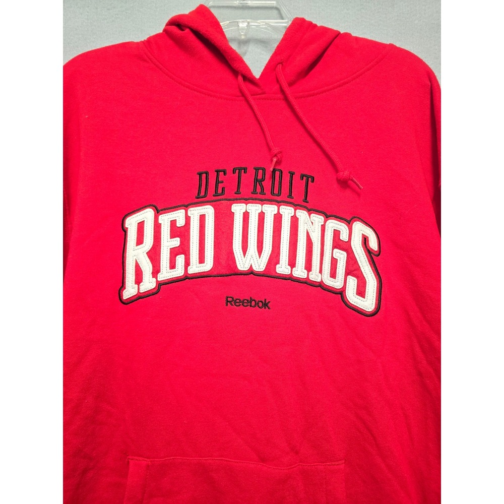 Detroit Red Wings Reebok Red Hooded Sweatshirt Hoodie Men 2XL